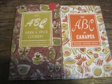 THE ABCS OF CANAPES&HERB&SPICE COOKERY LOT OF 2 HBKS-PETER PAUPER PRESS