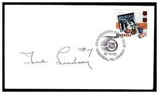 TED LINDSAY AUTOGRAPH HOF DETROIT RED WINGS 1992 NHL 75TH FIRST DAY DECEASED