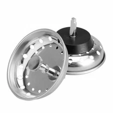 2 Pack Kitchen Sink Drain Stopper Basket Strainer Waste Plug Stainless Steel