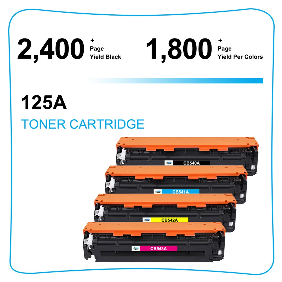 4PK CB540A Toner Set Compatible with HP 125A Color LaserJet CP1210 CM1312nfi MFP - Image 2 of 4