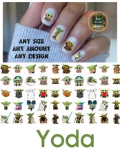 Yoda Star Wars Waterslide Nail Decals Set Of 50 Instructions & Bonus