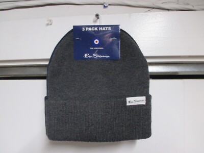 (3) BEN SHERMAN MENS WINTER CUFF BEANIE HATS (ADULT/UNISEX) NWT 3 COLORS WARM