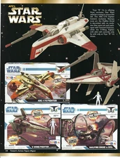 2008 Action Figures Toy PRINT AD ART  STAR WARS Clone Wars V-Wing HailFire Droid