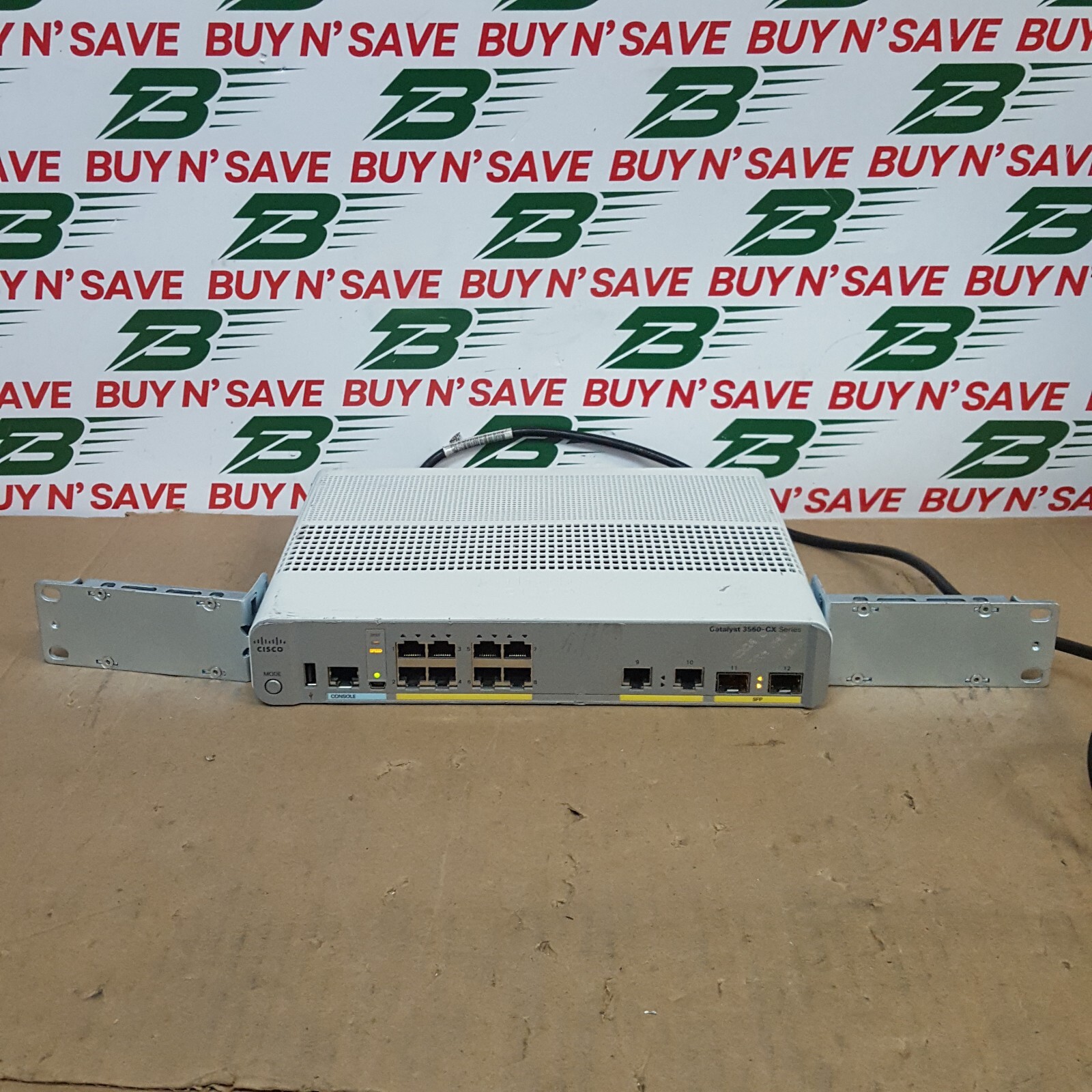 Cisco Catalyst 3560-CX  WS-C3560CX-8TC-S V01 w/Power Cord - Powers On - USED
