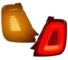 VOLL LED Upgrade Design Rückleuchten Set für Fiat 500 15-24 schwarz/rauch