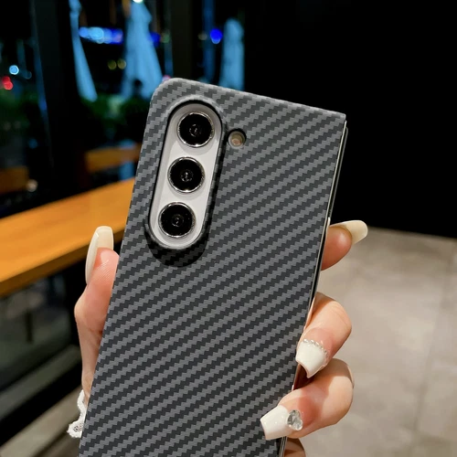 Carbon Fiber Patterned Slim Matte Case For Samsung Galaxy Z Fold 5 Fold 6 Cover - Picture 8 of 15
