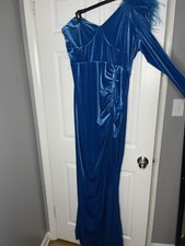 fashion nova blue gown with high split dress 2xl