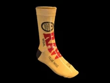 ONE PAIR of RAW Rolling Papers SOCKS Fits: US Size 10-13 RAWthentic!