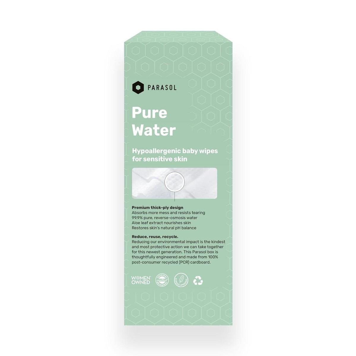 Bye Bye Rash Diapers Parasol Clean+Pure Natural Baby Wipes - 99.9% Pure ...