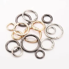 Round Carabiner Camping Push Gate Spring Snap Clip Hook 24m-48mm