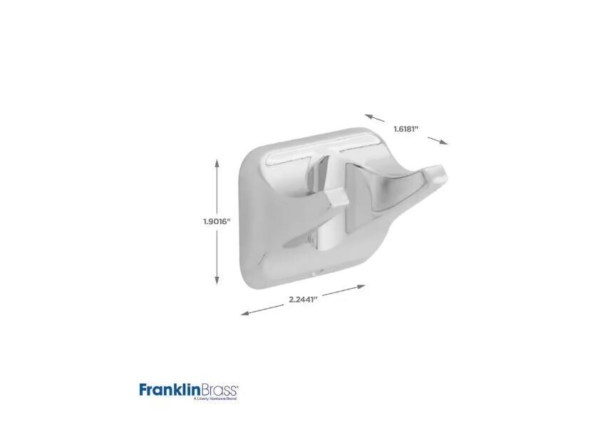 Franklin Brass Futura Double Towel Hook in Chrome