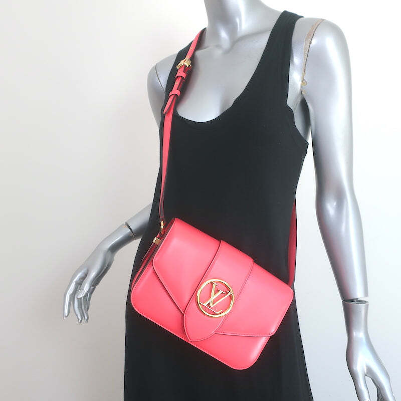 Louis Vuitton LV Pont 9 Shoulder Bag Dahlia Pink Leather NEW | eBay