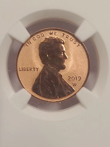 2019 W Reverse Proof Lincoln Cent NGC Ref #6096370-004.   Reverse PF 70 RED 