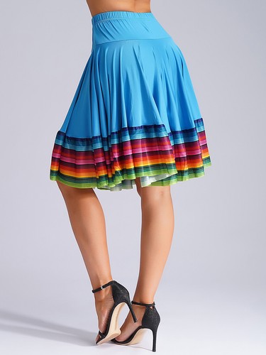 Womens Long Full Circle Folklorico Mexican Flamenco Performance Dance Skirts - Picture 135 of 173