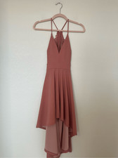 Windsor Lace Racer Back Asymmetrical Dress