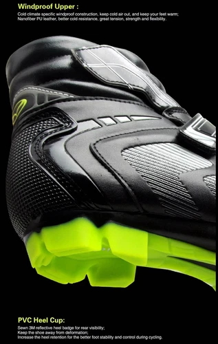 Winter Fahrradschuhe Herren Mountainbike Sneakers Selbstsichernde Fahrradstiefel - Bild 13 von 17