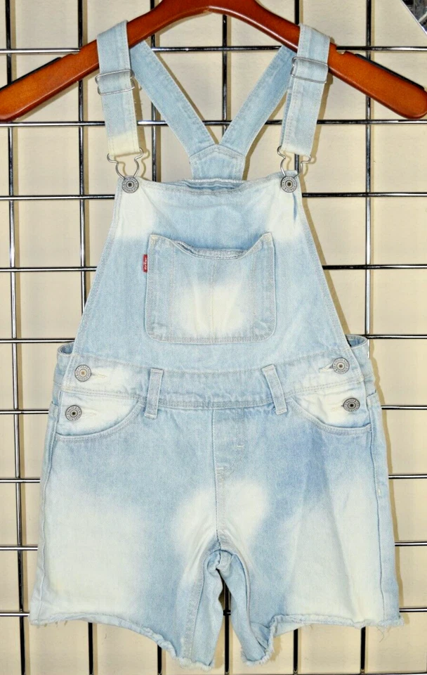 Pantalón Corto Levis Denim De Colección Años 90 Azul Claro Lavado Blanco Color Conejo Diseño Talla 8 S/M Foto 2 de 4