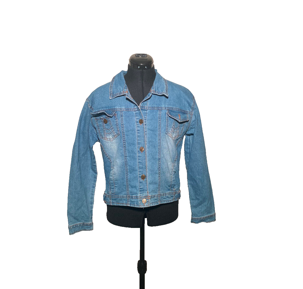 Venezia Jacket Women Medium Blue Denim Lightweight Trucker