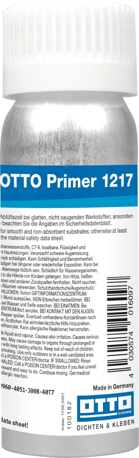 Otto Primer 1217 250 ML Silikon-Kunststoff-Primer To Adhesion Improvement
