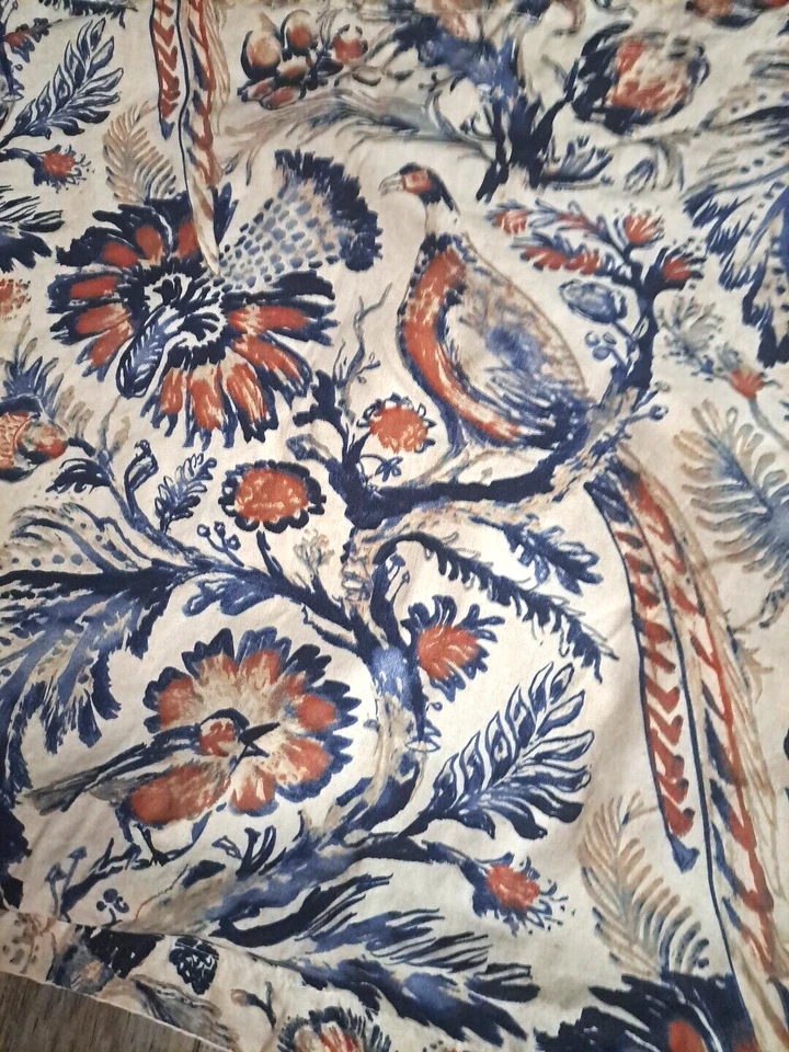 Almohada Threshold King Sham Birdsong Azul Pavo Real Naranja Floral Algodón Boho Foto 2 de 4