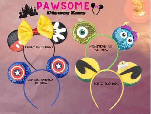 Disney Ears Headbands Disney Scrunchies Disney Parks Minnie Mouse Mickey Mouse - Picture 19 of 59
