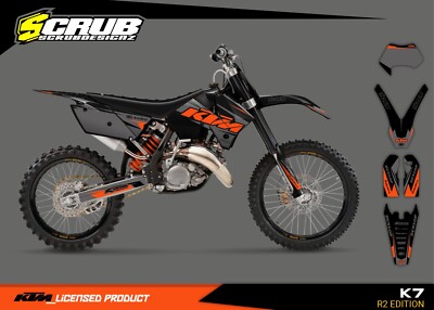 KTM EXC EXCf 125 200 250 300 400 450 525 2005 2006 2007 Graphics Decals ...