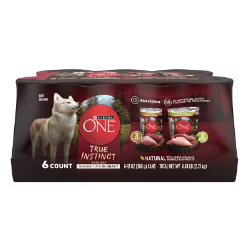 Purina ONE Wet Dog Food with Real Turkey Chicken Duck Venison 13oz 6ct
