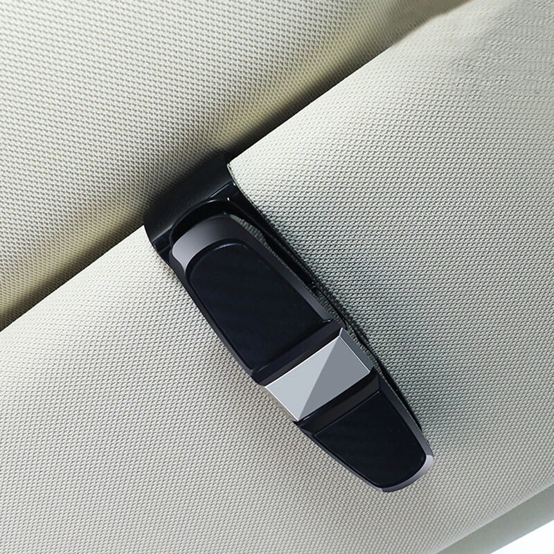 Car Auto Black Eyeglass Spectacles Business Name Card Visor Clip Durable - Image 3 of 4