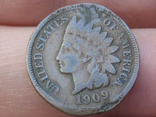 1909 Indian Head Cent Penny- Philadelphia, Fine Details