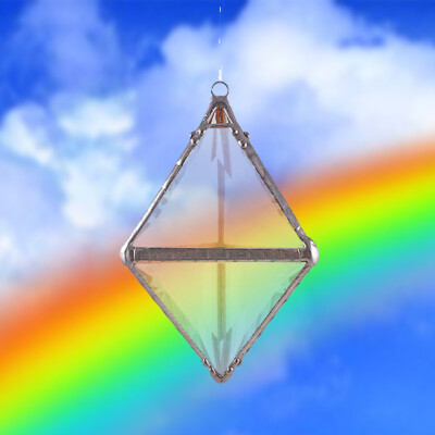 Double Pyramid Rainbow Water Prism (4'')