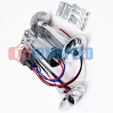 12V 600DB Dual Trumpets Super Loud Car Electric Horn Truck Boat Train Speaker