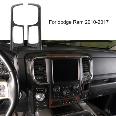 For Dodge RAM 10-17 Center Console Navigation Side Panel Trim Cover Carbon Fiber