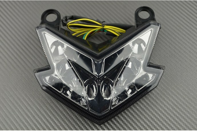 Clignotants intégrés et feu stop LED teintée pour Kawasaki Z800E éclairage étanche