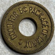 D & G Cafe 5 Cent Candy Slot Amusement Machine Arcade Token T7947