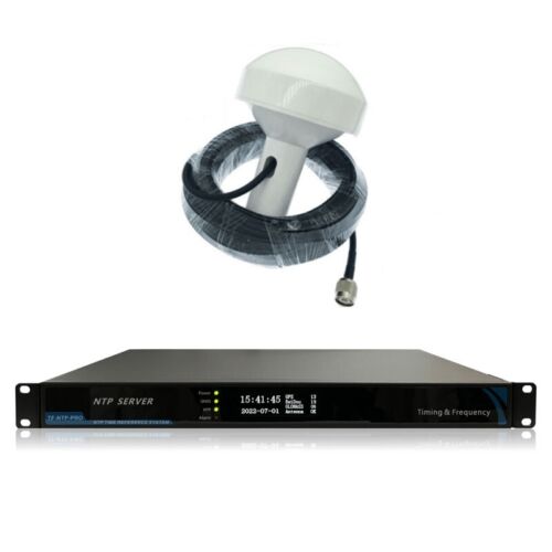 TF-NTP-PRO Network Time Server 6 porte server NTP + antenna 30M/98,4FT per GPS - Foto 1 di 3