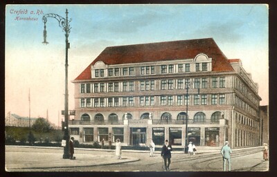 GERMANY Crefeld Postcard 1910s Street View Hansa Haus