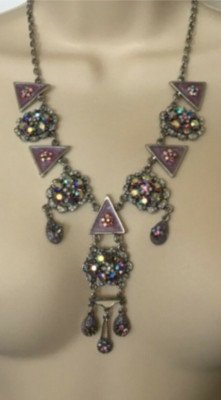 EUC Vintage Handmade by Artist in Key West FL Triangular Boutique Necklace