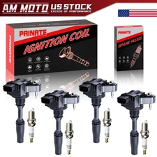 4X Ignition Coils & Spark Plugs for Buick Cadillac CTS CT6 Chevrolet GMC UF680