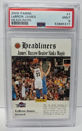 2009 Panini Headliners HOF Star - LEBRON JAMES Basketball Card PSA 9 MINT