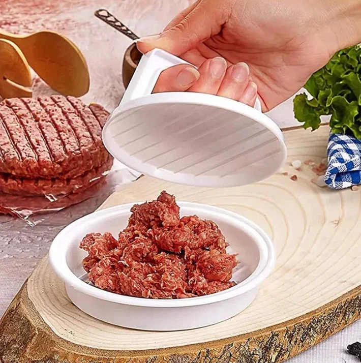 Molde para hacer hamburguesas prensa para hacer hamburguesas con forma perfecta herramienta de parrilla de barbacoa* Foto 4 de 4