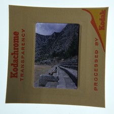 1971 Kodachrome 35mm Slide Myself in Stadium at Delphi Greece Travel Photo