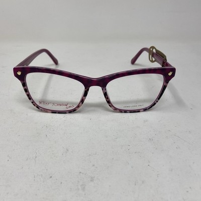 BETSEY JOHNSON BFF LIFE LEO 49-16-135 PURPLE FLEX HINGE EYEGLASSES (917