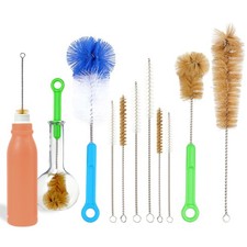 Houseables Bottle Brushes, Water Cleaner Brush Set, Hydroflask Natural