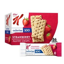 Kellogg's Special K Strawberry Pastry Crisps 36 Count 100 Calories Snack Bars