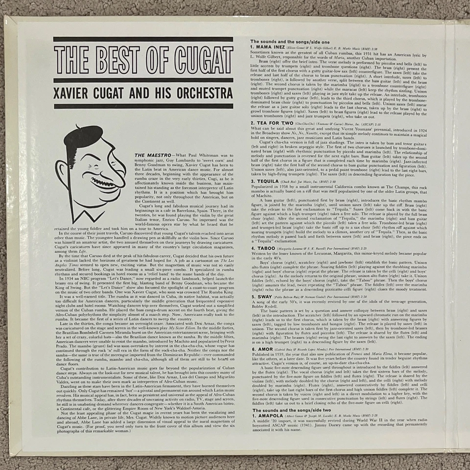 THE BEST OF CUGAT - 1961 - Gatefold Cheesecake Cover - Mercury PPS 2015 VG+/EX - Image 4 of 4