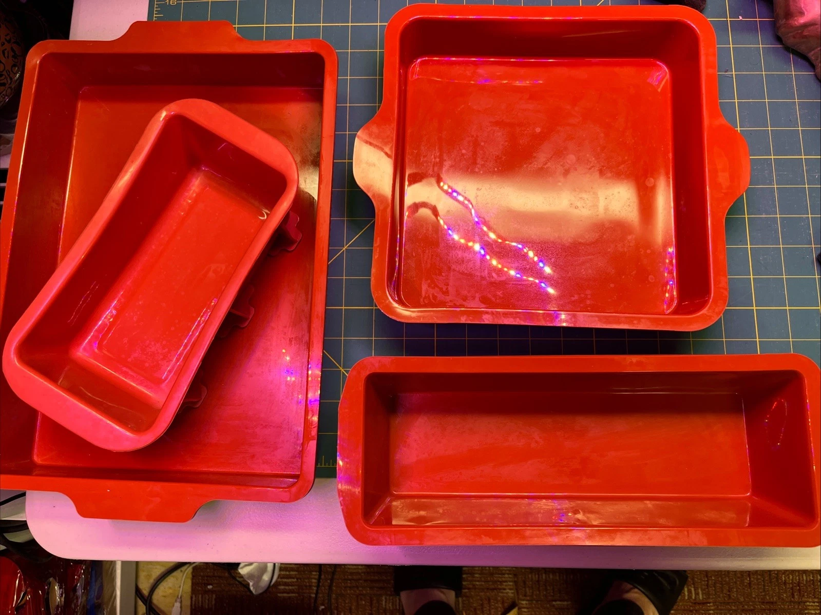 Tupperware lot of Red Silicone Baking Molds – Loaf. Made In Italy