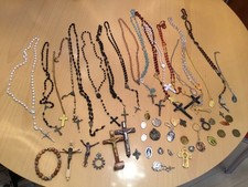 Large Lot Of Religious Items - Rosaries 