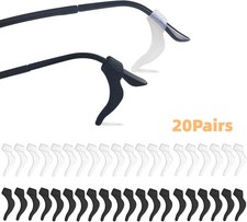 20 Pairs Anti Slip Glasses Ear Hooks Tip Eyeglasses Grip Temple Holder Silicone