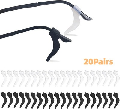 20 Pairs Anti Slip Glasses Ear Hooks Tip Eyeglasses Grip Temple Holder Silicone 