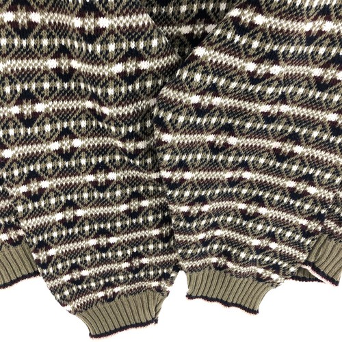 Vintage 80'S-90'S TRADER BAY all-over print cotton knit sweater made in USA ... - Picture 5 of 7
